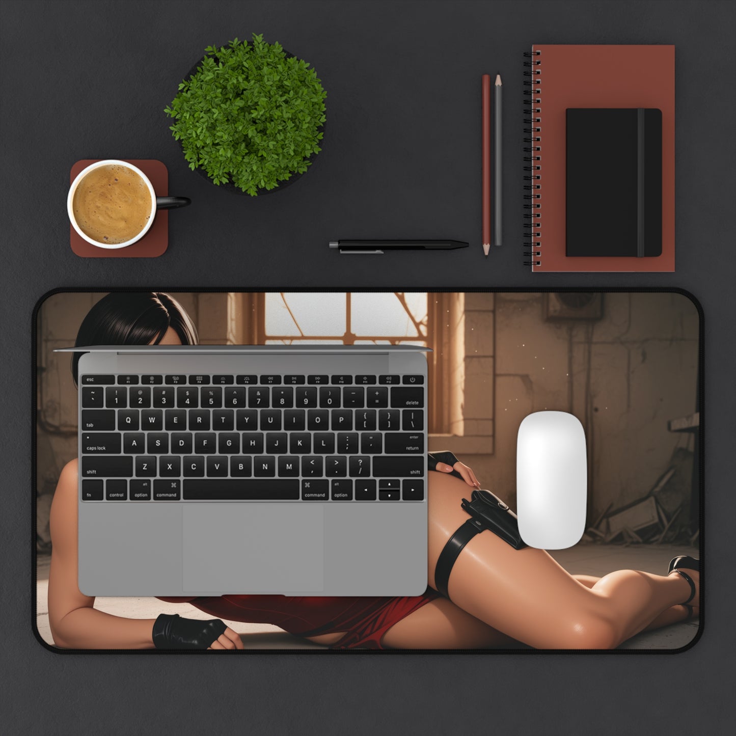 Килимок для столу Ada Wong, килимок для миші "Секретний агент" у стилі ігрової героїні, стильний ігровий стіл