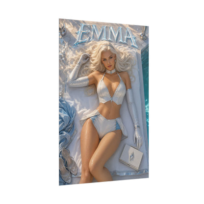 Emma Frost Character Poster Comic Style Wall Decor Bedroom Collector Gift