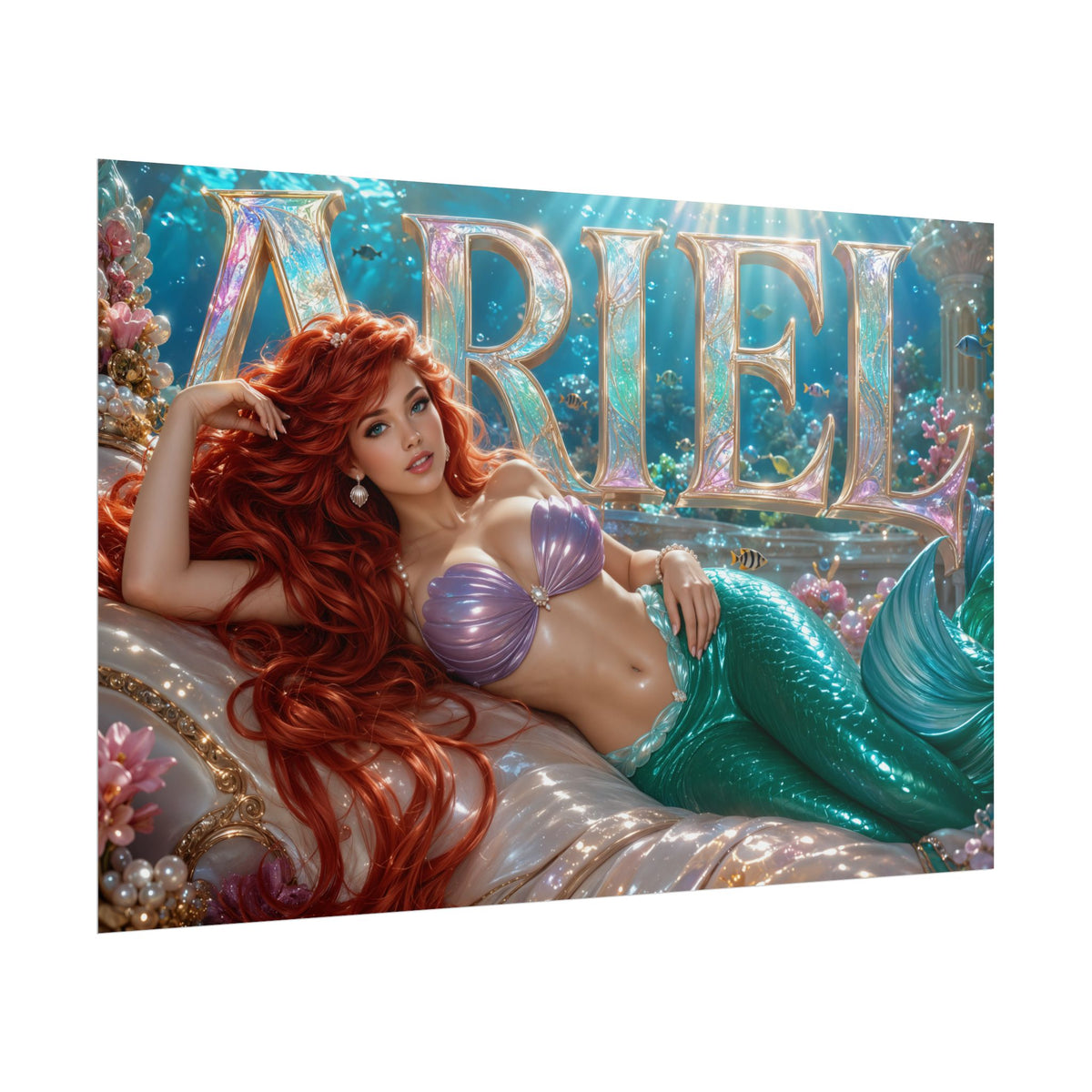Fantasy Room Decor Ariel The Little Mermaid Poster Wall Art Character Print