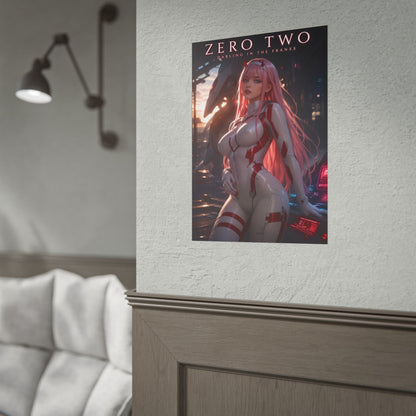 Zero Two Poster, Darling in the Franxx Wall Art, Anime Print Decor