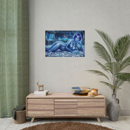 Cortana Halo Poster, Sci Fi Wall Art, Gaming Print, Room Decor