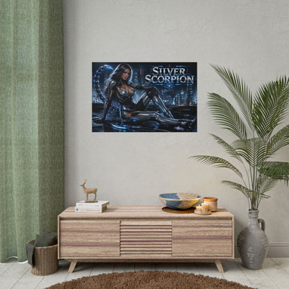 Silver Scorpion Character Poster Comic Style Wall Decor Bedroom Collector Gift