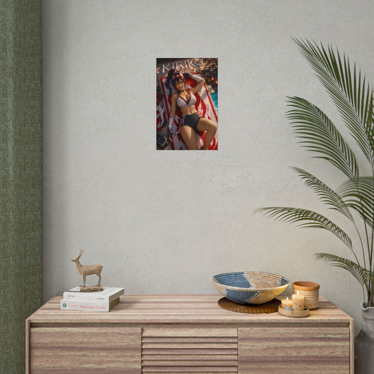 Gaming Wall Art Kiriko Overwatch Poster Bedroom Game Room Decor Art Print