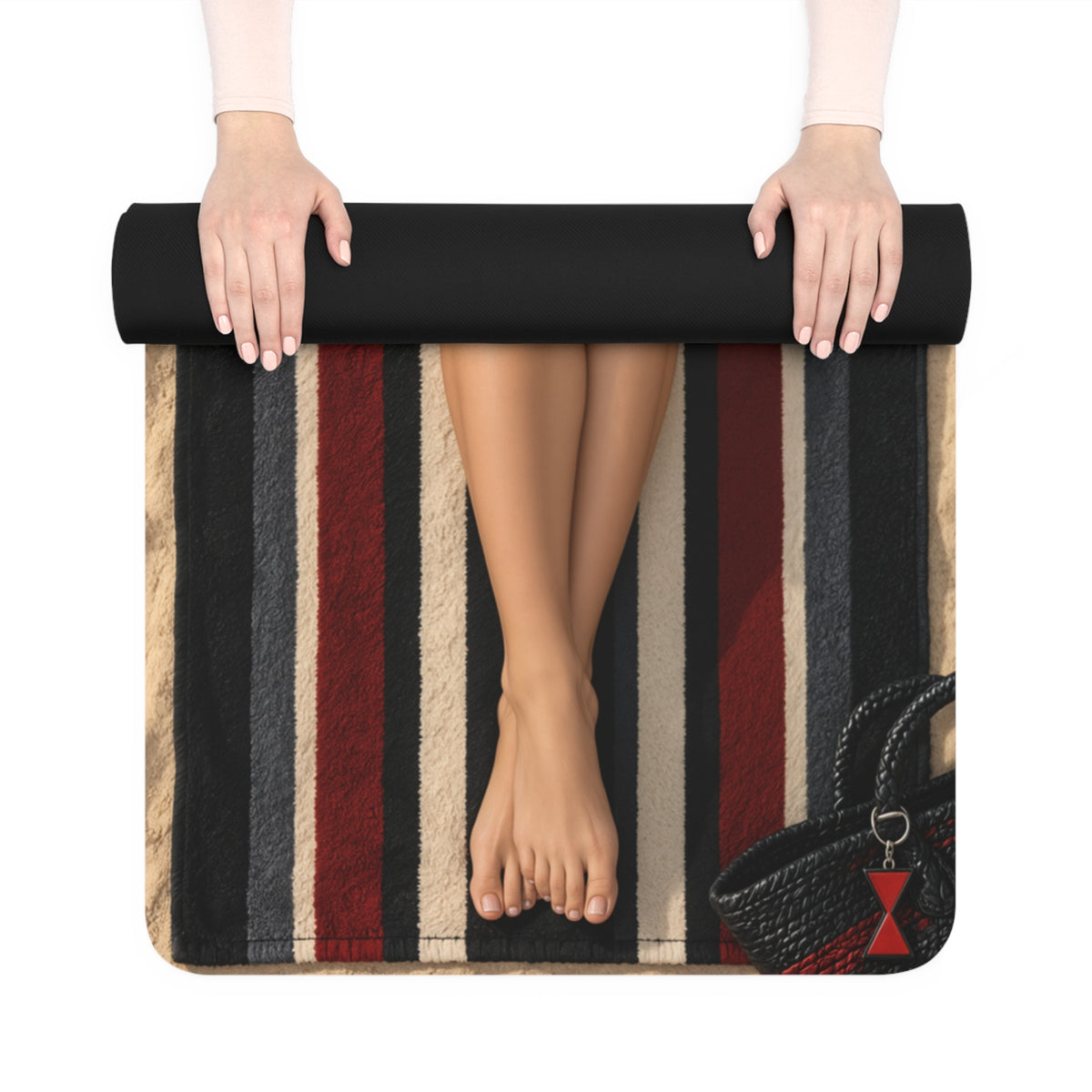 Copy of Black Widow Yoga Mat, Sexy Bikini Girl Workout Gym Mat, 24x72