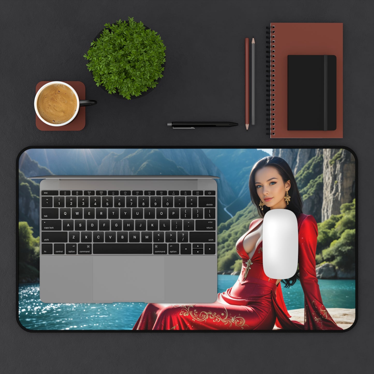 Gaming-Mauspad – Boa Hancock Schreibtischunterlage, Anime-Kämpferin, großes Schreibtischpad