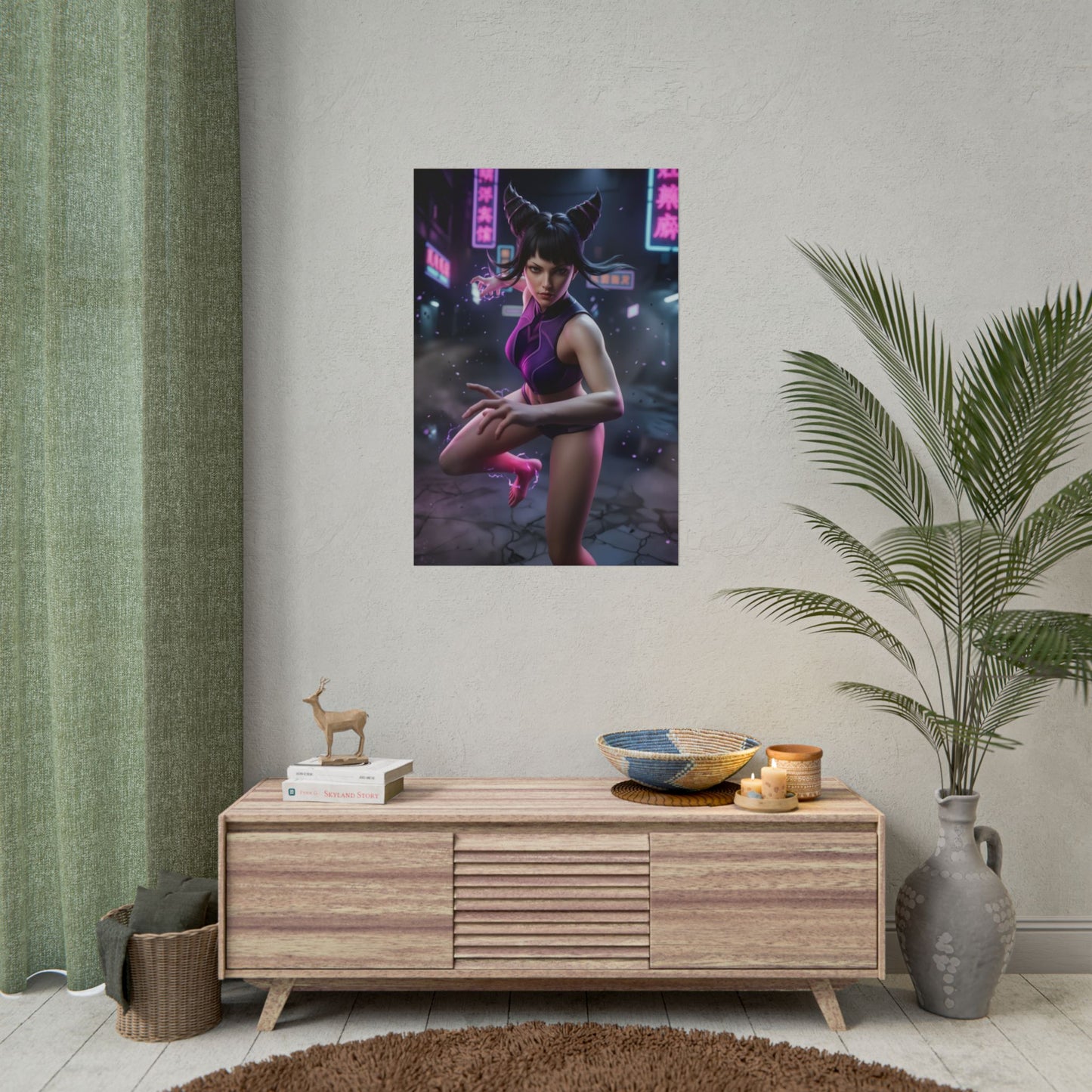 Juri Han Poster Street Fighter Wall Art Print Gaming Room Decor