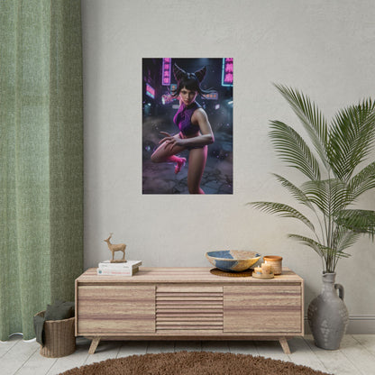 Juri Han Poster Street Fighter Wall Art Print Gaming Room Decor