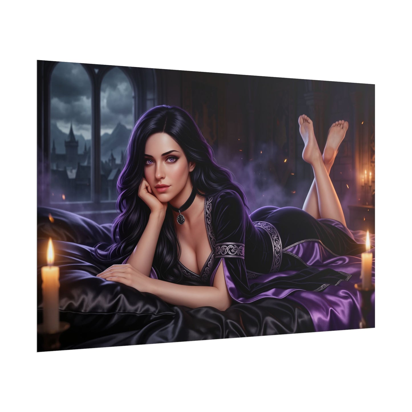 Yennefer Poster, Fantasy Wall Art, Witcher Print, Gamer Decor