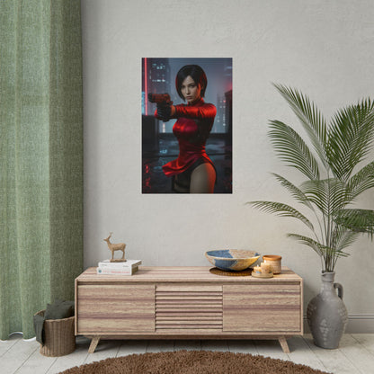 Ada Wong Poster Resident Evil Wall Art Print Gaming Room Decor