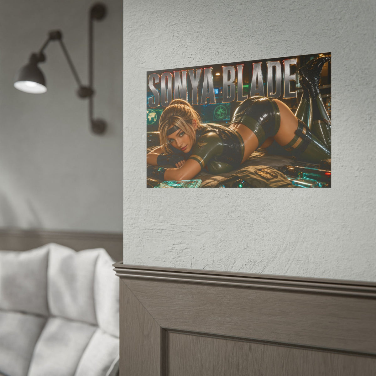 Sonya Blade Character Poster Mortal Kombat Gamer Room Wall Art Collectible Decor