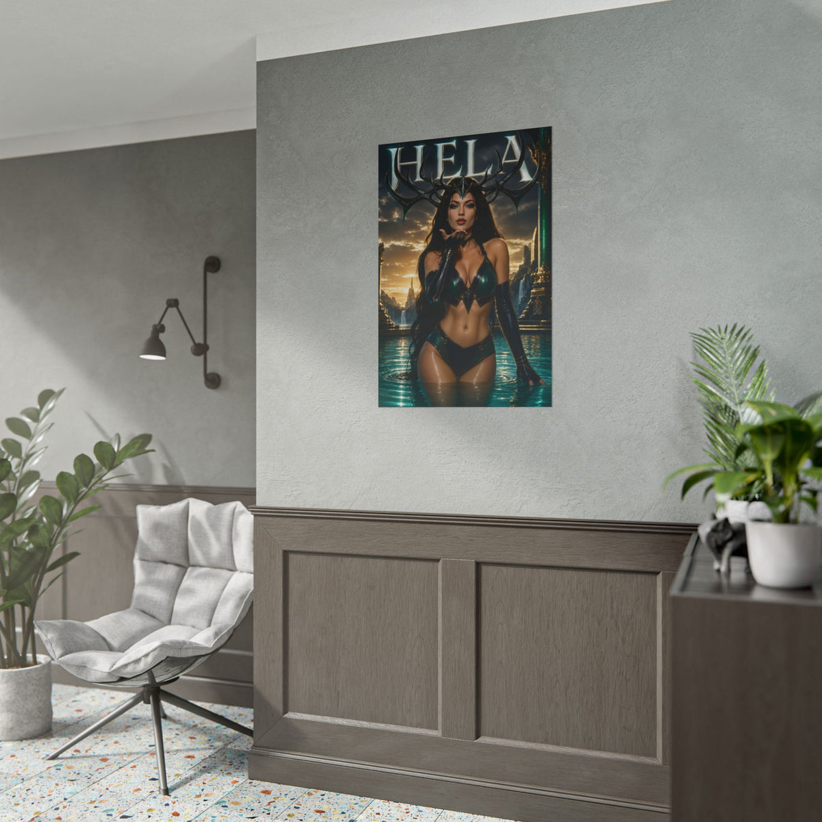 Hela Character Poster Comic Style Wall Decor Bedroom Collector Gift