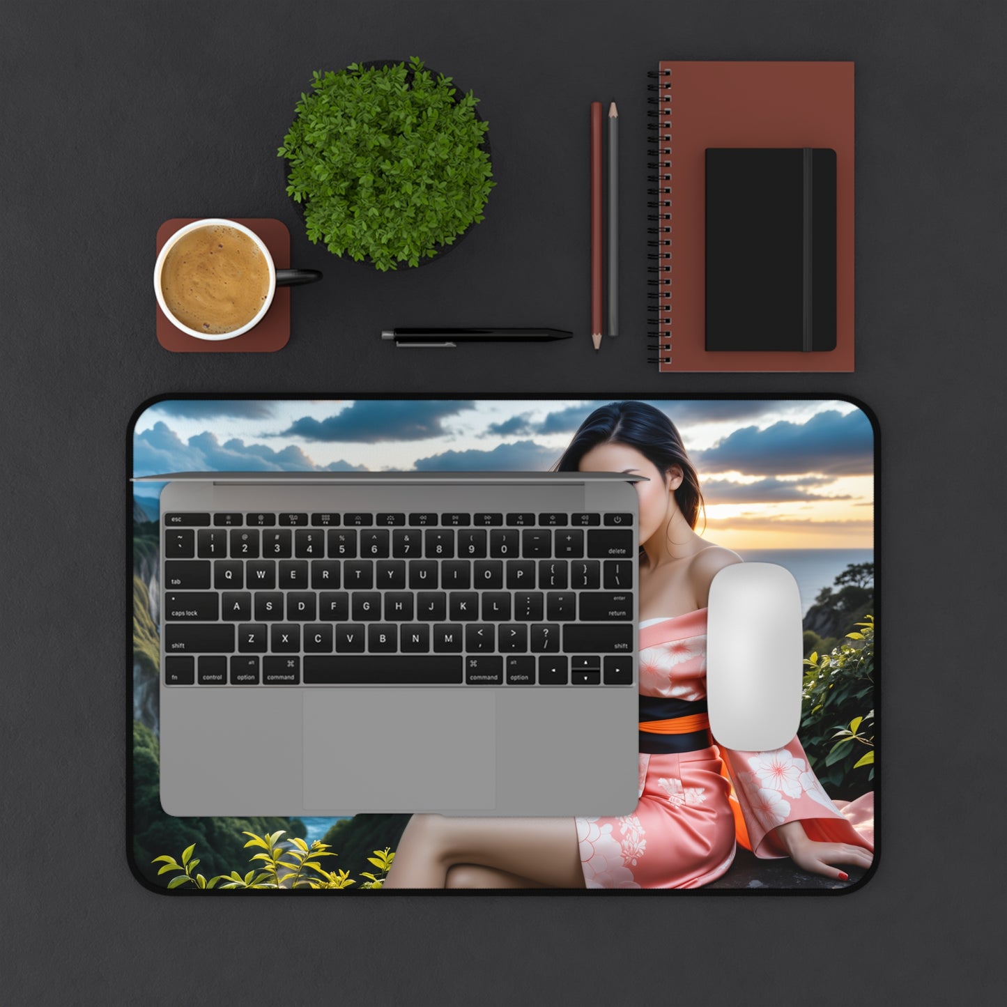 Gaming-Mauspad – Nezuko Kamado Schreibtischunterlage, Anime Demon Slayer Girl Setup