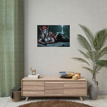 Постер Вайфу Сільвани Віндраннер | Настінне мистецтво аніме для фентезійних ігор