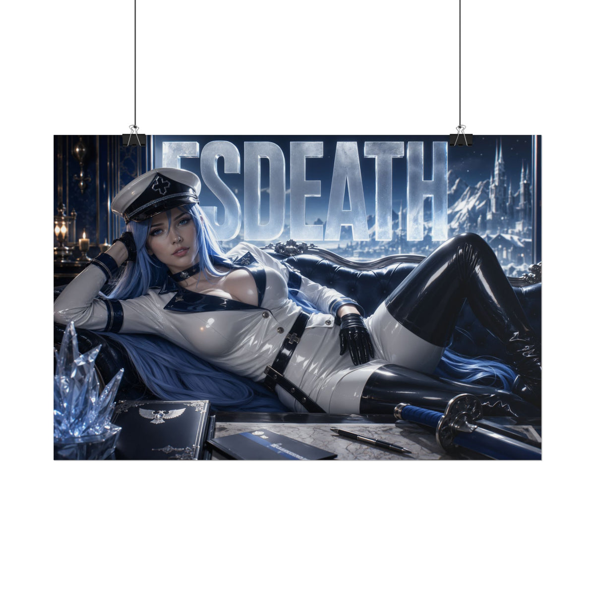 Anime Wall Art Esdeath Akame ga Kill Poster Character Room Decor Collector Gift