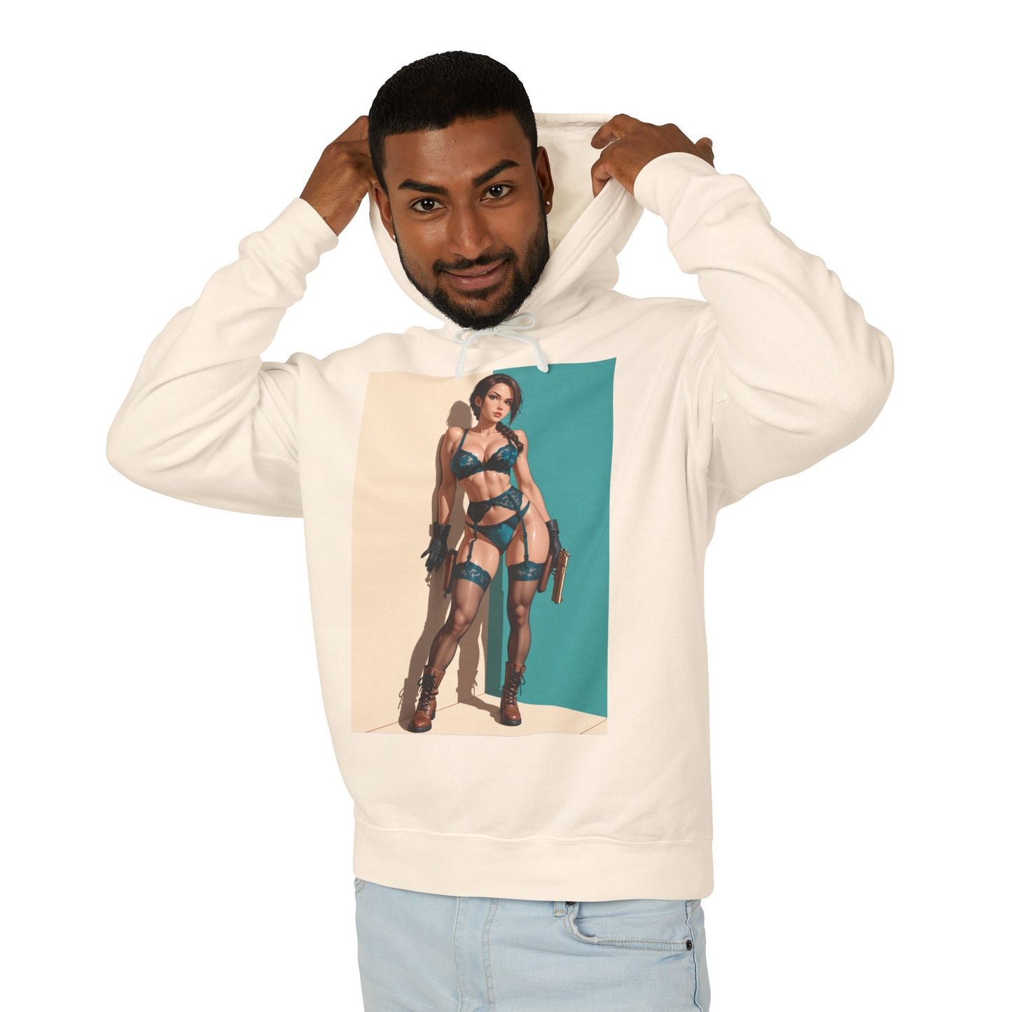 Худі з Ларою Крофт | Худі з іконою ігрового персонажа | Стильний пуловер з Tomb Raiders