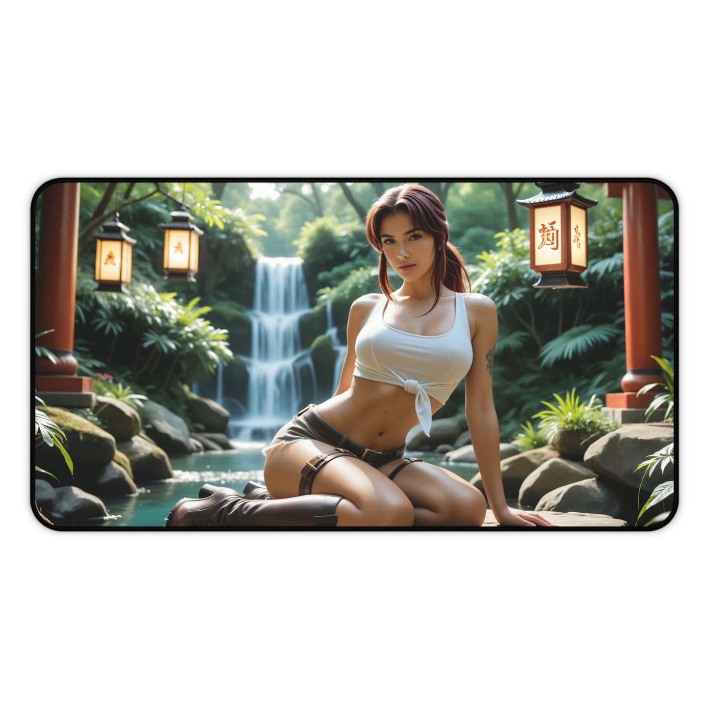 Килимок для столу Revy, килимок для миші «Чорна лагуна», декор для ігрового столу з аніме-героїнею