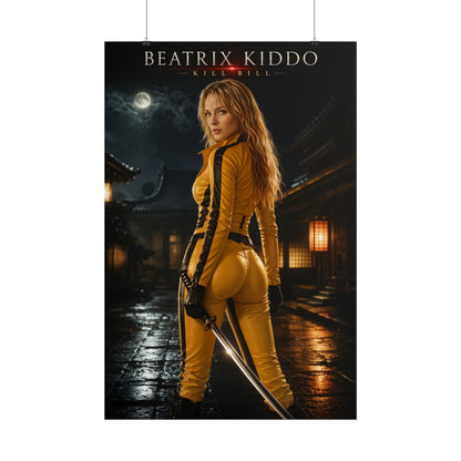 Beatrix Kiddo Poster, Kill Bill Wall Art, Movie Print, Action Decor