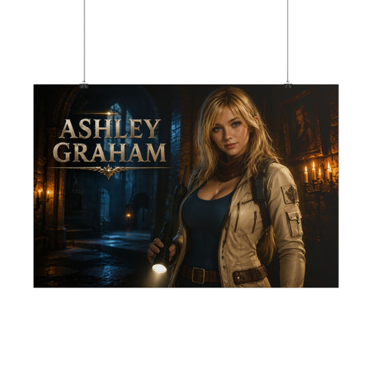 Gaming Wall Art Ashley Graham Poster Game Room Decor Gamer Gift Art Print