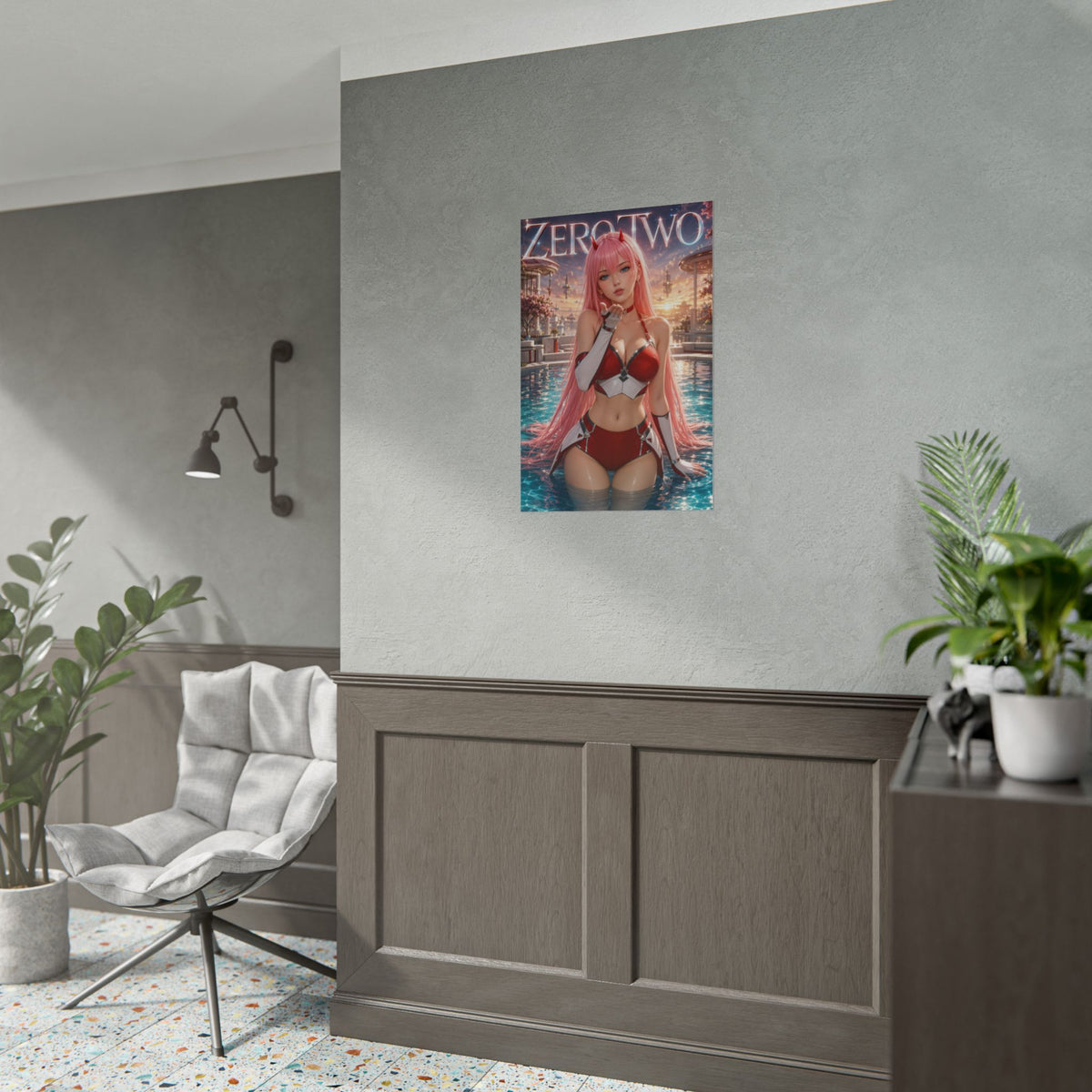 Zero Two Darling in the Franxx Poster Wall Art Character Room Decor Collectible