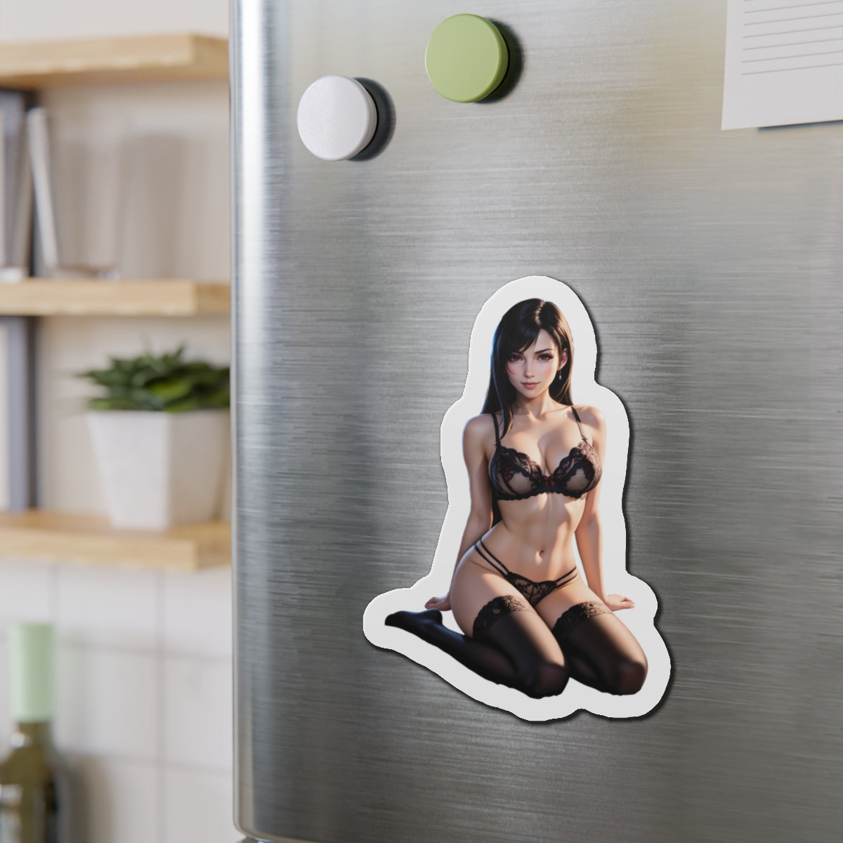 Tifa Lockhart Magnet – Sexy FF7 Kühlschrankmagnet, Anime-Kämpferin-Deko