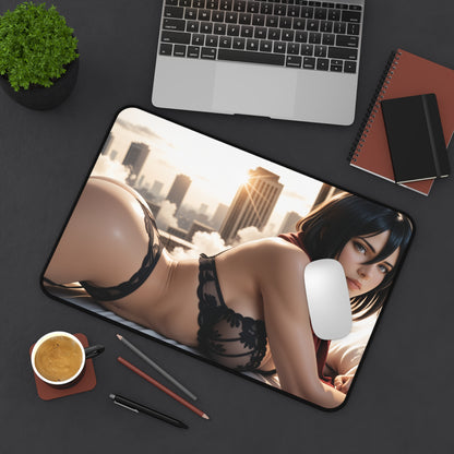 Mikasa Desk Mat, Anime Gaming Mouse Pad, Attack on Titan Heroine Large Pad