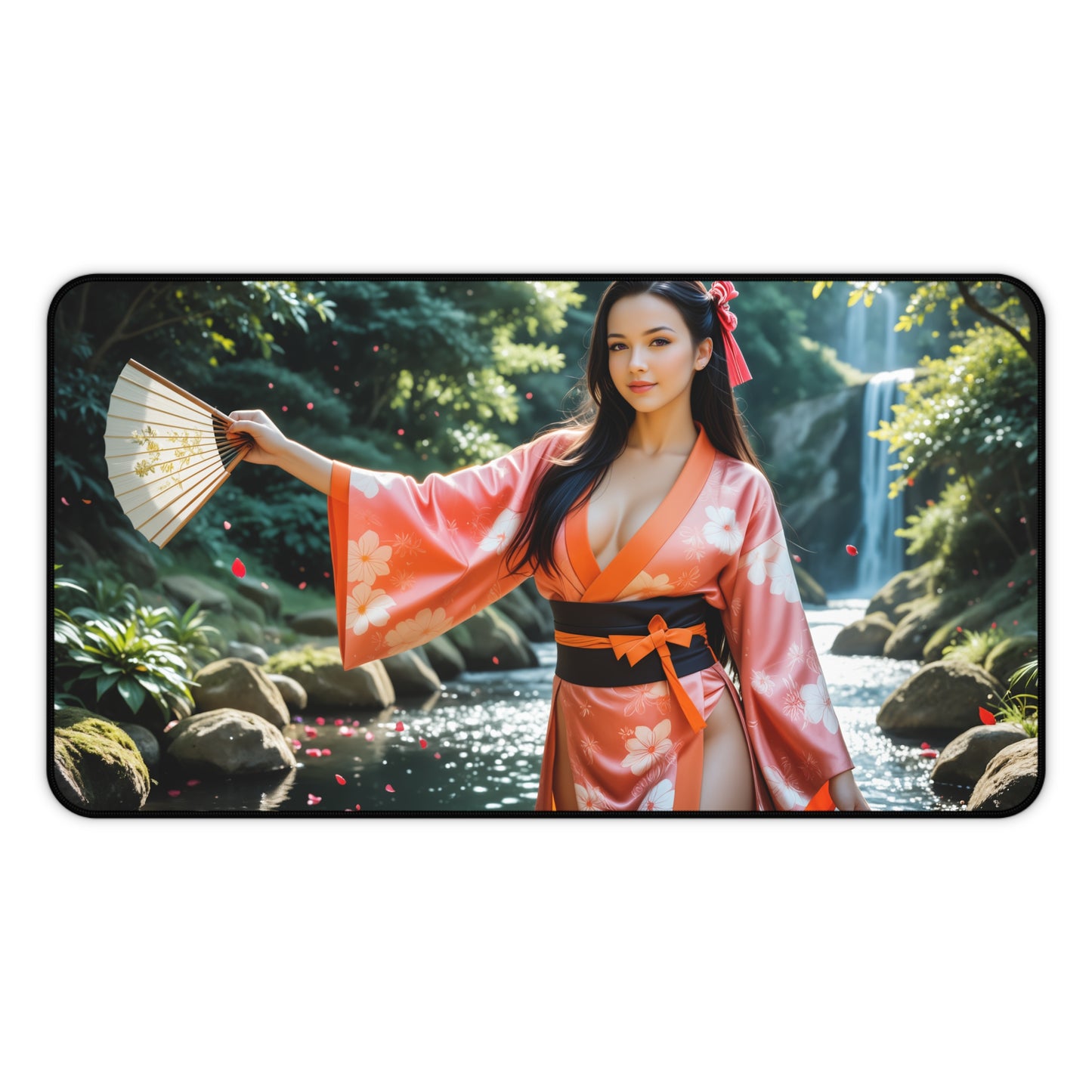 Nezuko Kamado Gaming-Mauspad, Demon Slayer Schreibtischunterlage, Anime-Mädchen-Gaming-Setup