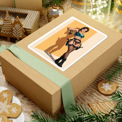 Наклейка Лара Крофт – вінілова наклейка Розкрадачка гробниць для ноутбуків, журналів та спорядження