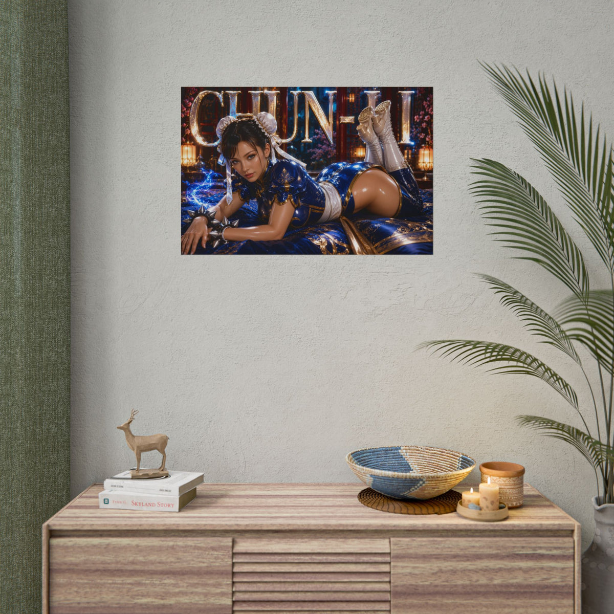Chun Li Street Fighter Poster Gaming Wall Art Gamer Room Decor Collectible Print