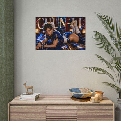 Chun Li Street Fighter Poster Gaming Wall Art Gamer Room Decor Collectible Print