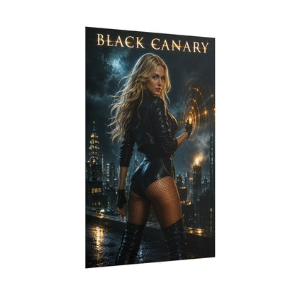 Black Canary Poster, DC Comics Wall Art, Superhero Print, Gamer Decor