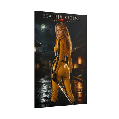 Beatrix Kiddo Poster, Kill Bill Wall Art, Movie Print, Action Decor
