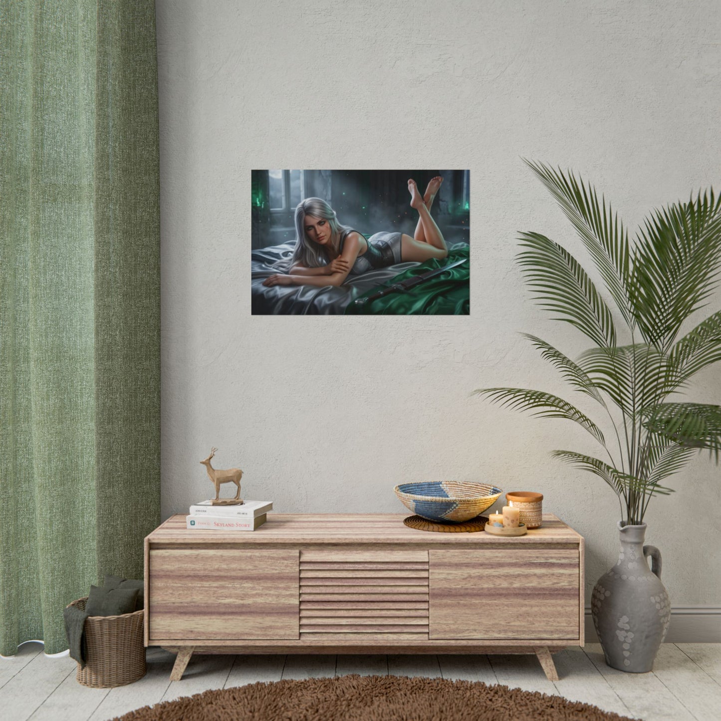 Ciri Poster, The Witcher Wall Art, Fantasy Game Print, Gamer Decor