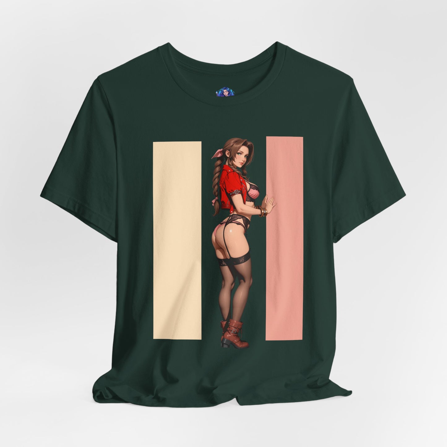 Aerith Gainsborough T-Shirt | Final Fantasy VII T-Shirt für Gamer &amp; Anime-Fans | Shirt mit Heldinnen-Motiv