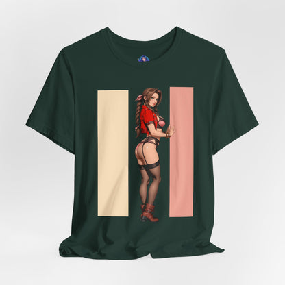 Aerith Gainsborough T-Shirt | Final Fantasy VII T-Shirt für Gamer &amp; Anime-Fans | Shirt mit Heldinnen-Motiv