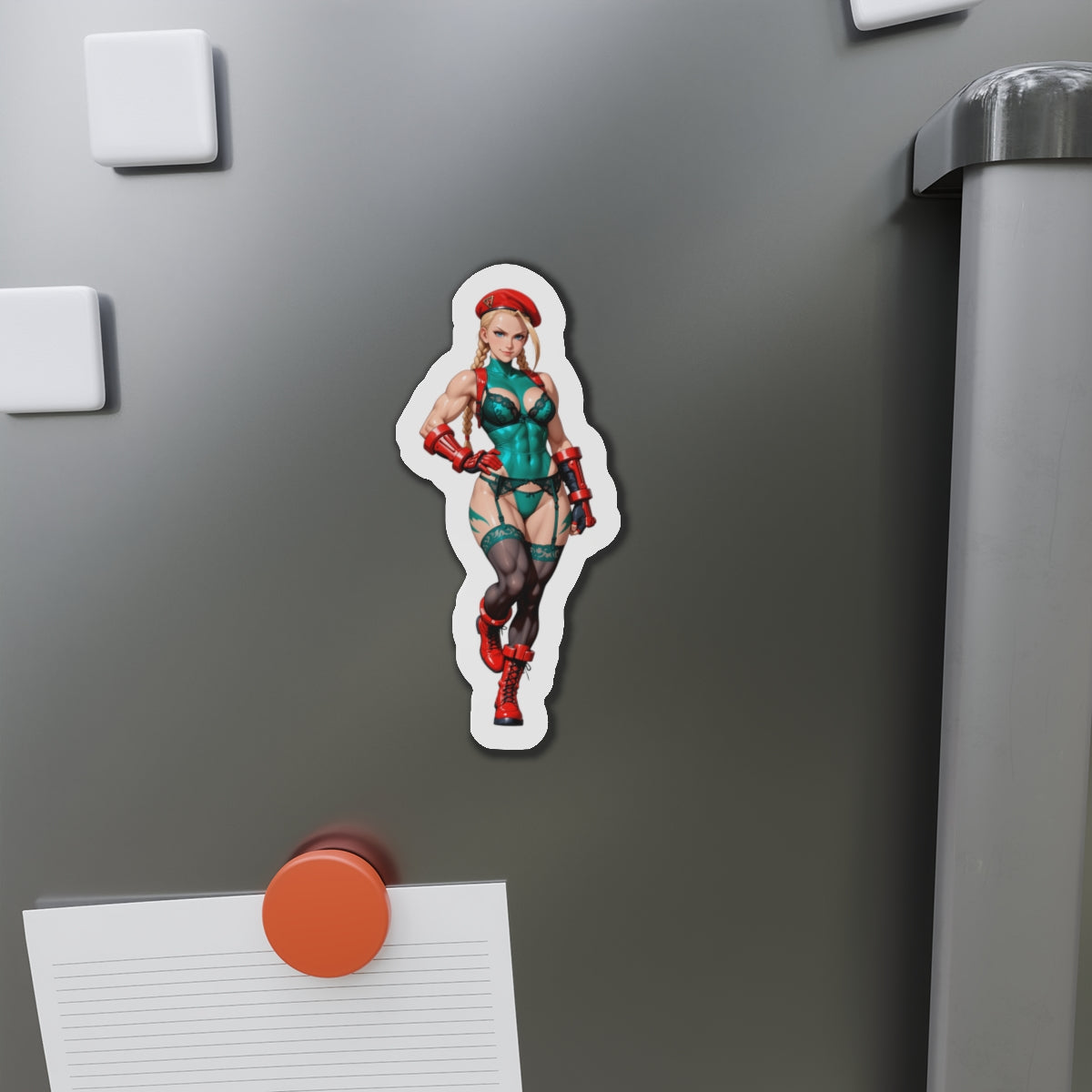 Cammy-Magnet – Street Fighter Anime-Magnet, Kühlschrankdeko mit heißer Gamerin