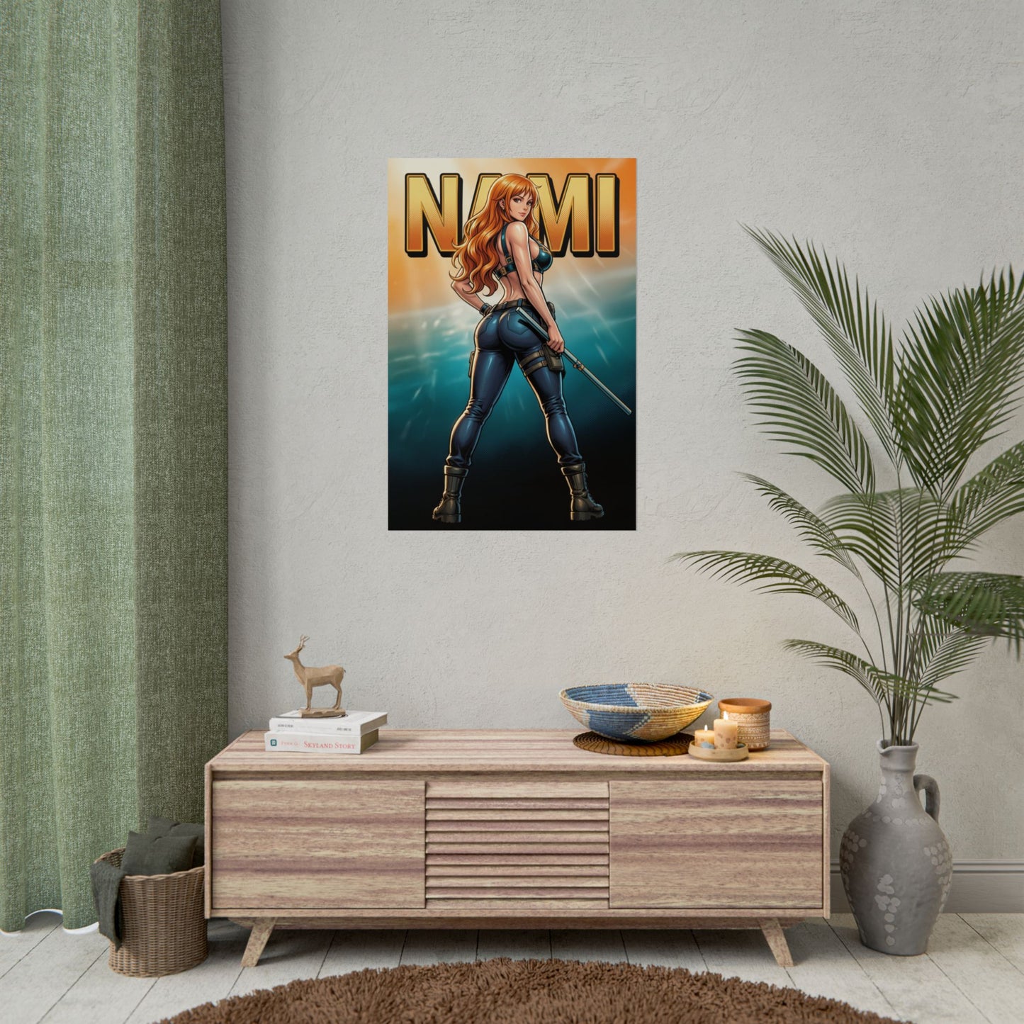 Nami One Piece Poster, One Piece Wall Art Print, Pirate Girl Decor, Anime Wall Art, Gift for Anime Fan