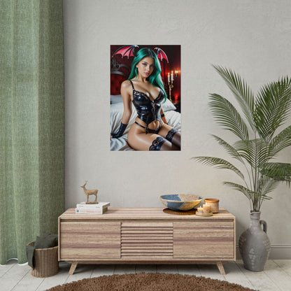 Morrigan Aensland Poster Print – Gothic Fantasy Wall Decor for Gamer Rooms