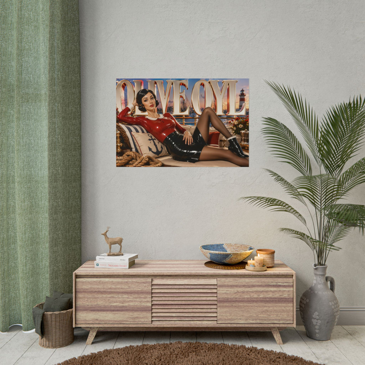 Copy of Olive Oyl Popeye Wall Art Poster Retro Decor Collectible Character Gift