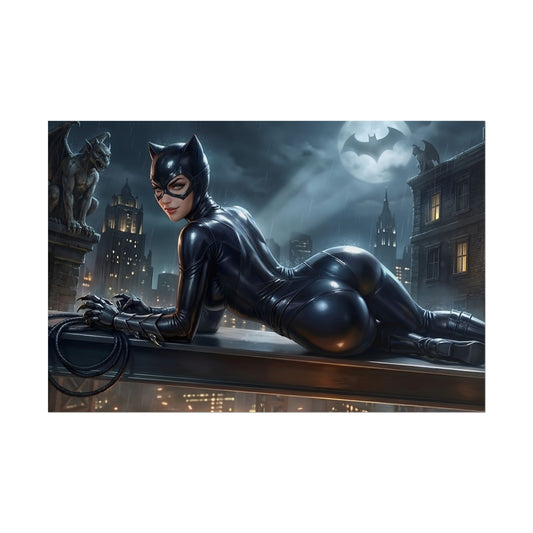 Catwoman Poster, DC Comics Art Print, Superhero Wall Art
