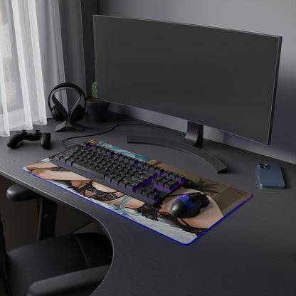 Rei Ayanami Desk Mat – LED RGB Pad, Waifu Anime Girl Gaming Setup