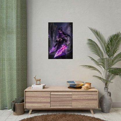 Templar Assassin Dota 2 Poster, Dota 2 Wall Art Print, Psychic Assassin Girl Decor, MOBA Game Art, Gamer Gift