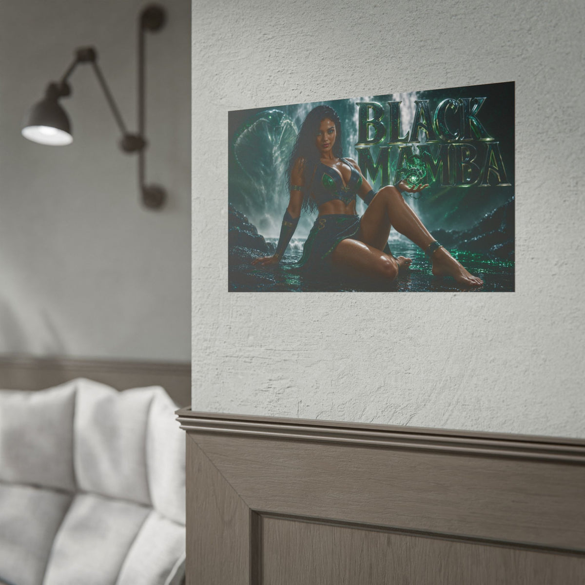 Comic Wall Art Black Mamba Poster Heroine Room Decor Collectible Character Print