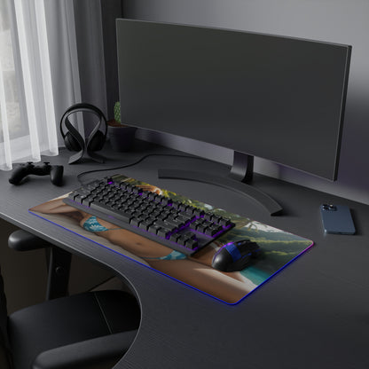 Килимок для столу Nami – світлодіодний RGB-підсвітлювальний килимок, ігровий комплект із зображенням дівчини з аніме Waifu