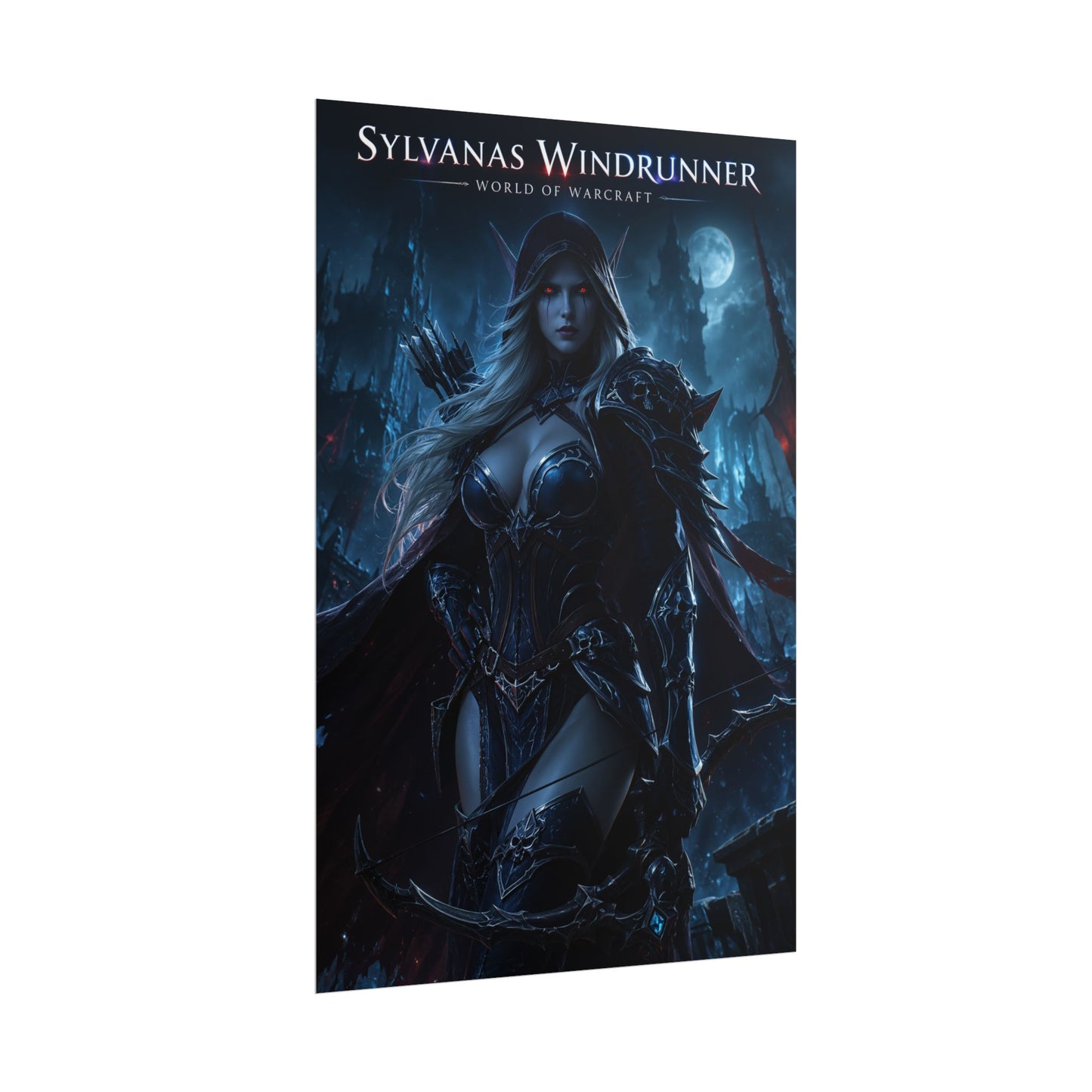 Sylvanas Windrunner Poster, Warcraft Wall Art, Fantasy Print, Gamer Decor