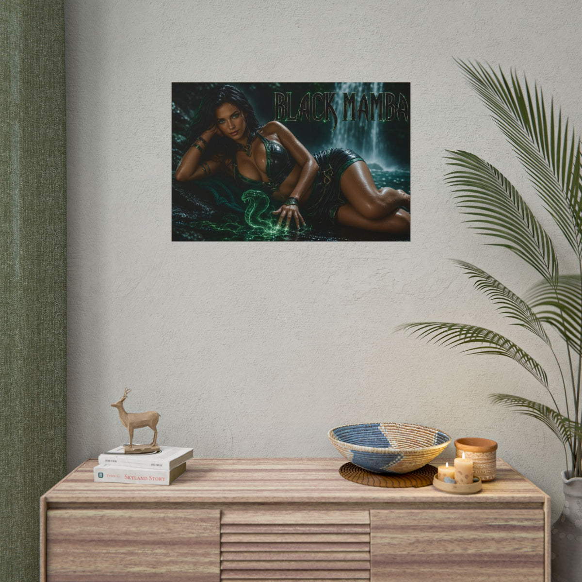 Black Mamba Comic Poster Character Wall Art Collector Room Decor Art Print
