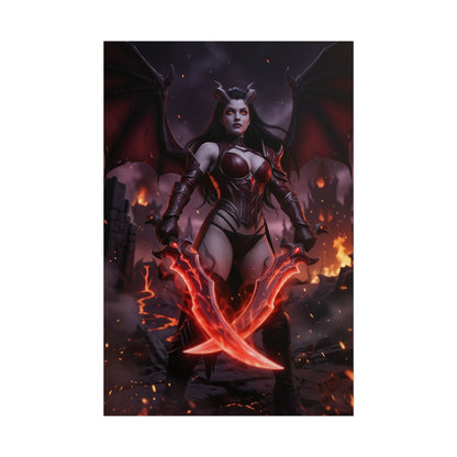 Queen of Pain Dota 2 Poster, Dota 2 Wall Art Print, Demon Girl Decor, MOBA Game Wall Art, Gamer Gift
