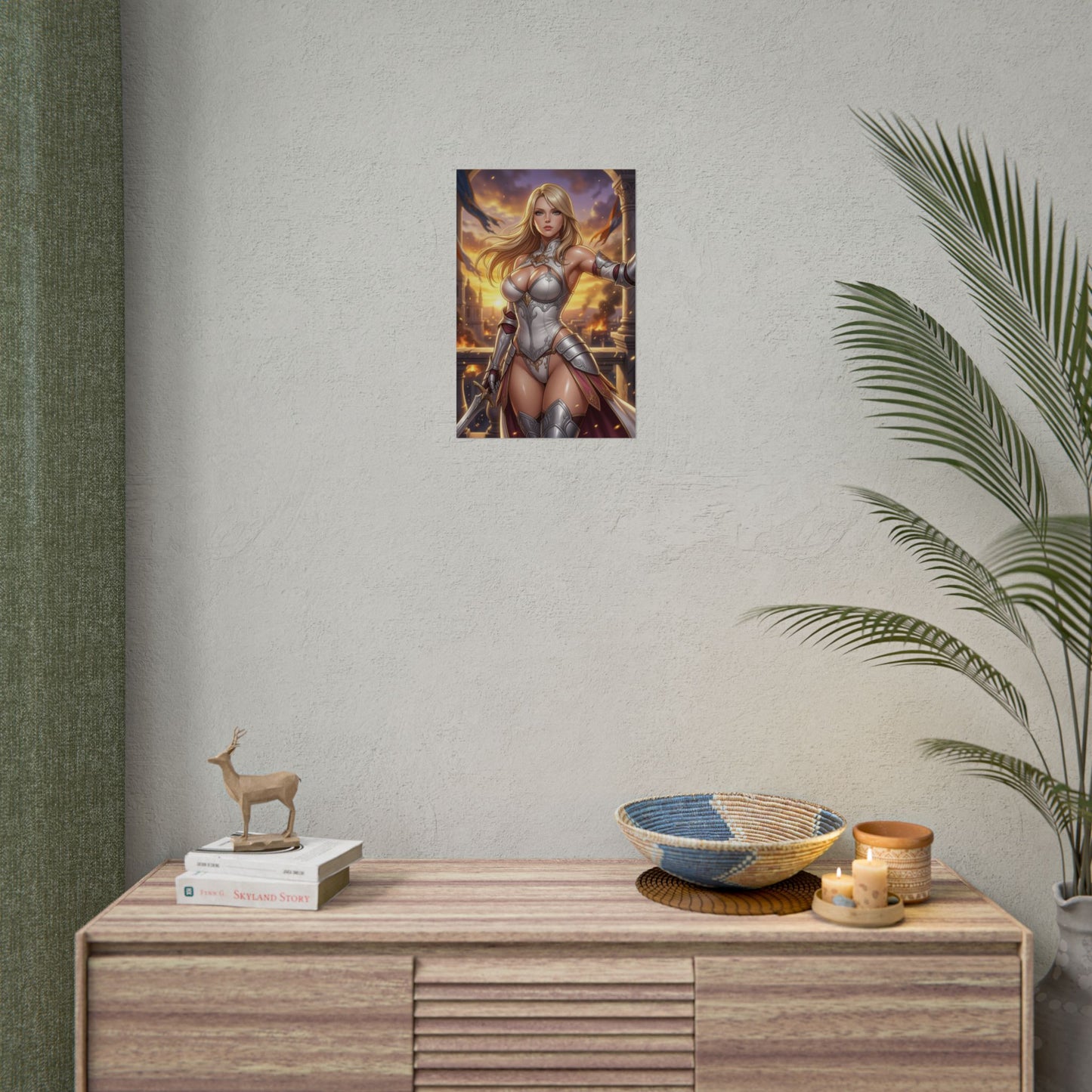 Ashe Final Fantasy XII Poster Anime RPG Wall Art Princess Warrior Woman Print Blonde Girl Character Gaming Room Decor Gift
