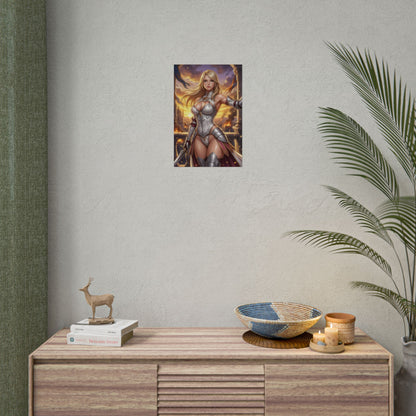 Ashe Final Fantasy XII Poster Anime RPG Wall Art Princess Warrior Woman Print Blonde Girl Character Gaming Room Decor Gift