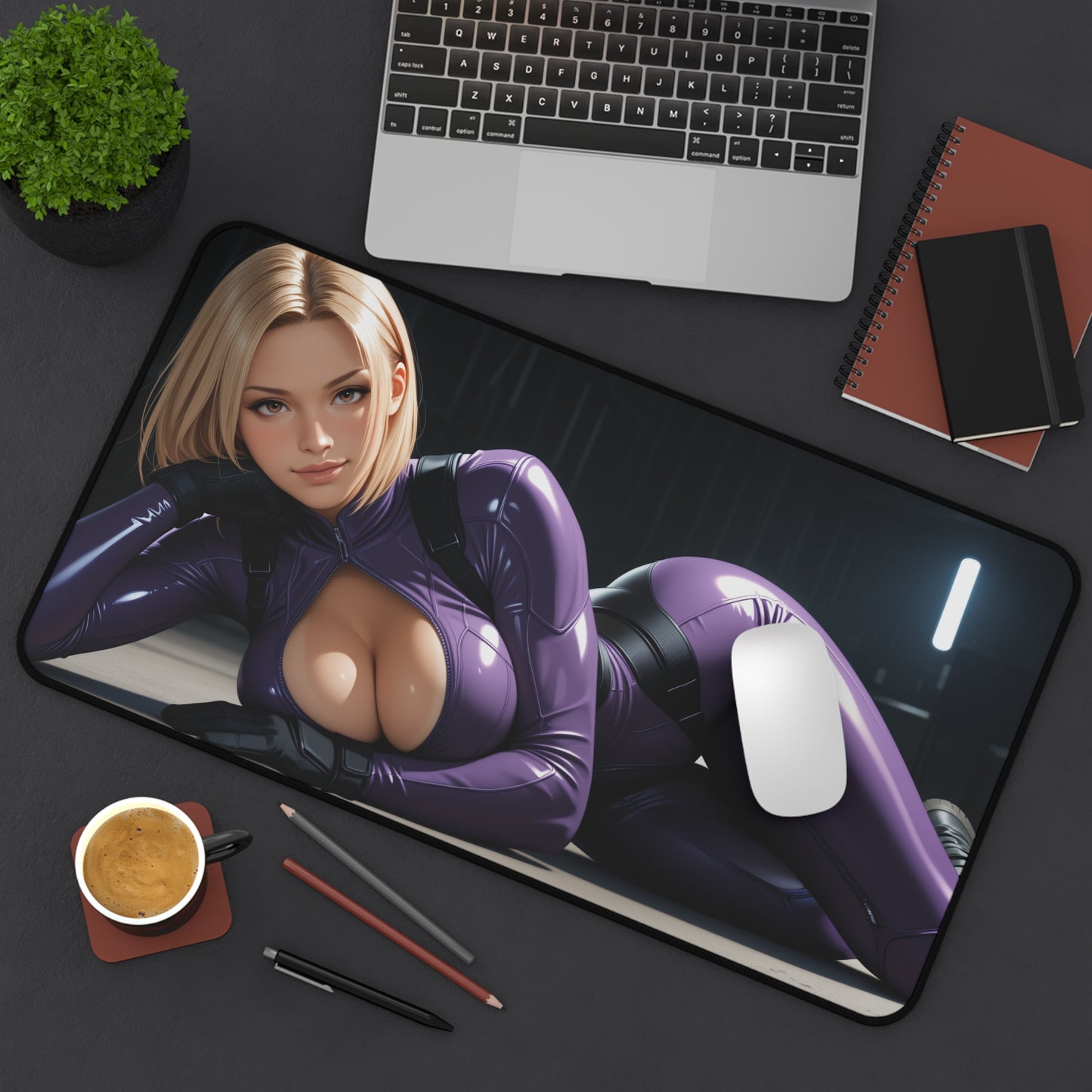 Nina Williams Desk Mat, Tekken Heroine Mouse Pad, Fighter Girl Gaming Desk Setup