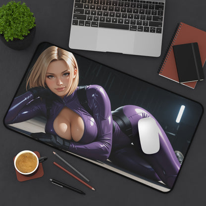 Nina Williams Desk Mat, Tekken Heroine Mouse Pad, Fighter Girl Gaming Desk Setup